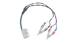 Test Lead for LCR Meters, Connector - 2x Kelvin Clip Grey / Blue / Red